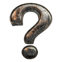 AI generated 3D Rendering of a Question Mark Sign on Transparent Background - Ai Generated png