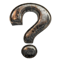 AI generated 3D Rendering of a Question Mark Sign on Transparent Background - Ai Generated png