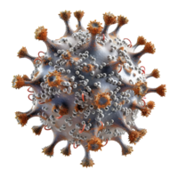 AI generated 3D Rendering of a Virus on Transparent Background - Ai Generated png