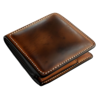 AI generated 3D Rendering of a Leather Wallet on Transparent Background - Ai Generated png