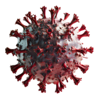 ai generato 3d interpretazione di un' virus su trasparente sfondo - ai generato png