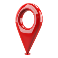 AI generated 3D Rendering of a Red Map Indicator on Transparent Background - Ai Generated png