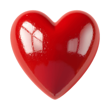 AI generated 3D Rendering of a Love Heart on Transparent Background - Ai Generated png