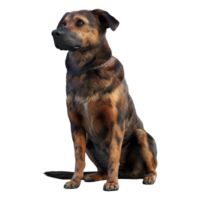 ai gerado 3d Renderização do uma cachorro em transparente fundo - ai gerado png