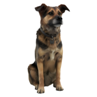 ai gerado 3d Renderização do uma cachorro em transparente fundo - ai gerado png