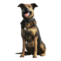 ai gerado 3d Renderização do uma cachorro em transparente fundo - ai gerado png