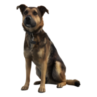 ai gerado 3d Renderização do uma cachorro em transparente fundo - ai gerado png