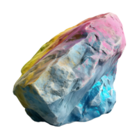 AI generated 3D Rendering of a Colorful Stone on Transparent Background - Ai Generated png