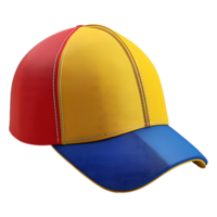 AI generated 3D Rendering of a Colorful Baseball Cap on Transparent Background - Ai Generated png