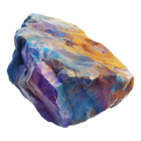 ai gerado 3d Renderização do uma colorida pedra em transparente fundo - ai gerado png