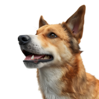 ai gerado 3d Renderização do uma cachorro em transparente fundo - ai gerado png