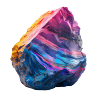 AI generated 3D Rendering of a Colorful Stone on Transparent Background - Ai Generated png