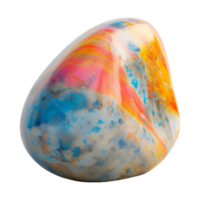 AI generated 3D Rendering of a Colorful Stone on Transparent Background - Ai Generated png