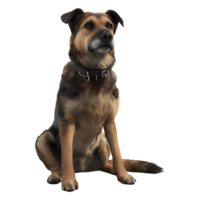 ai gerado 3d Renderização do uma cachorro em transparente fundo - ai gerado png