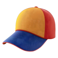 ai generado 3d representación de un vistoso béisbol gorra en transparente antecedentes - ai generado png