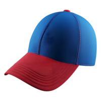 ai generado 3d representación de un vistoso béisbol gorra en transparente antecedentes - ai generado png