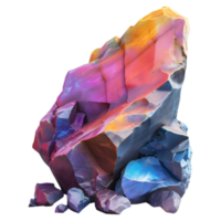 ai gerado 3d Renderização do uma colorida pedra em transparente fundo - ai gerado png