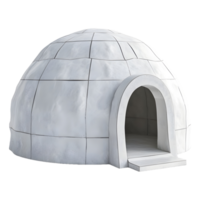 ai gegenereerd 3d renderen van een iglo ijs huis Aan transparant achtergrond - ai gegenereerd png