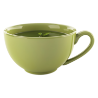 ai generado 3d representación de un verde té taza en transparente antecedentes - ai generado png