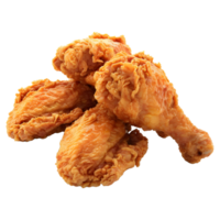 AI generated 3D Rendering of a Fried Chicken Piece on Transparent Background - Ai Generated png