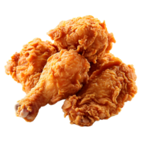 AI generated 3D Rendering of a Fried Chicken Piece on Transparent Background - Ai Generated png