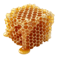 AI generated 3D Rendering of a Honeycomb on Transparent Background - Ai Generated png