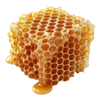 ai generiert 3d Rendern von ein Bienenwabe auf transparent Hintergrund - - ai generiert png