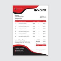 Invoice template design with elegant background illustration vector