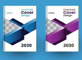 Corporate cover design template vector