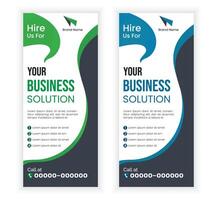 Abstract roll up banner design template vector