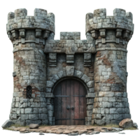 AI generated Castle Tower gate Isolated on Transparent Background ,generative ai png