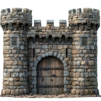 AI generated Castle Tower gate Isolated on Transparent Background ,generative ai png