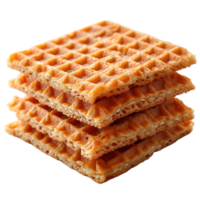 AI generated waffles isolated on transparent background ,generative ai png