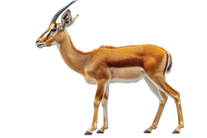 AI generated antelope animal isolated on transparent background ,generative ai png