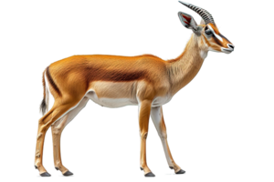 AI generated antelope animal isolated on transparent background ,generative ai png