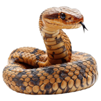 AI generated snake isolated on transparent background ,generative ai png