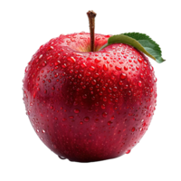 AI generated apple isolated on transparent background ,fresh red apple png ,generative ai