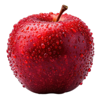 AI generated apple isolated on transparent background ,fresh red apple png ,generative ai