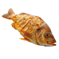 ai generado frito pescado aislado en transparente antecedentes ,generativo ai png