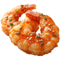 AI generated Fried Shrimp Isolated on Transparent Background ,generative ai png