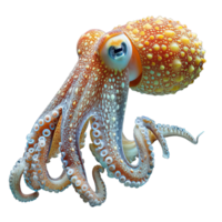 AI generated octopus isolated on transparent background ,sea octopus png ,generative ai
