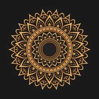 Luxury mandala background with golden arabesque pattern vector