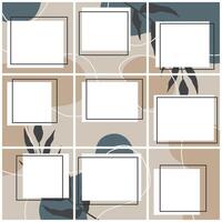 Social media post template puzzle vector