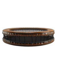 AI generated trampoline isolated on transparent background ,round trampoline png ,generative ai