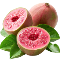 Guava isolated on transparent background ,guava fruit png ,generative ai