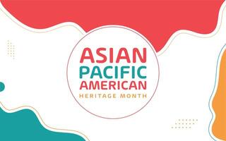 asiático americano y Pacífico isleño patrimonio mes antecedentes vector