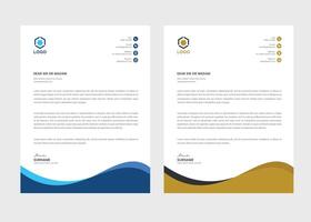 Corporate Business Letterhead Template. Editable Vector. Modern professional business letterhead design template. vector