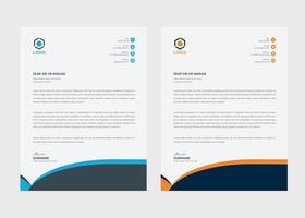 Corporate Business Letterhead Template. Editable Vector. Modern professional business letterhead design template. vector