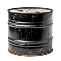 AI generated rusty oil barrel isolated on transparent background ,oil barrel png ,generative ai