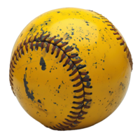 AI generated yellow baseball ball isolated on transparent background ,generative ai png